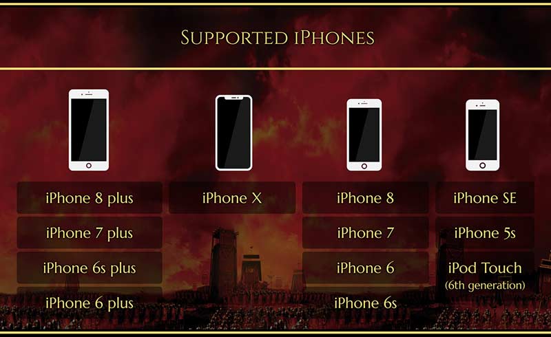 версии iPhone поддерживающие ROME: Total War