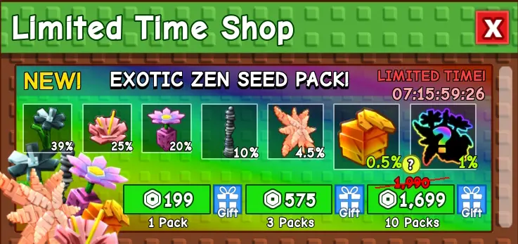 Экзотический набор Zen Seed Pack