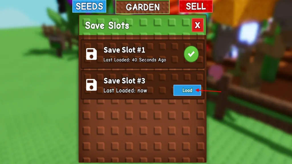 Загрузка нового сада в Grow a Garden