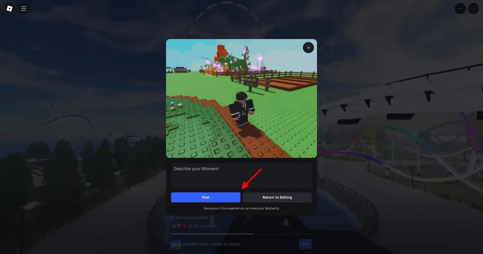 Как использовать Моменты (Moments) в Roblox и записывать видео