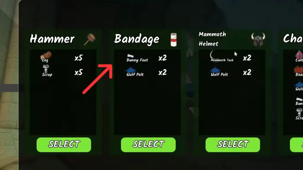 Как получить бинты (Bandages) в 99 ночей в лесу (99 Nights in the Forest)