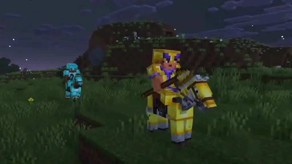 Атаки копьём в Minecraft