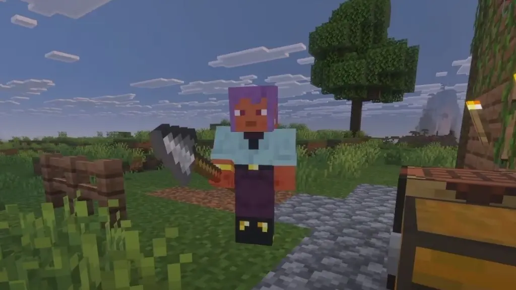 Копьё в Minecraft