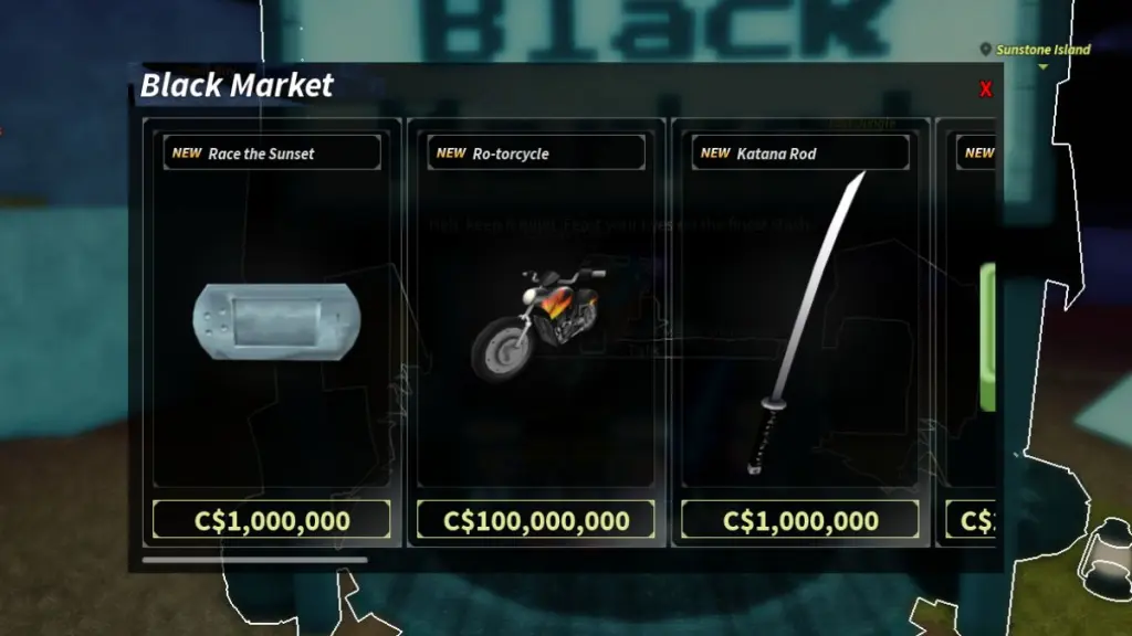Гайд по чёрному рынку (Black Market) в Fisch: все предметы и как их получить