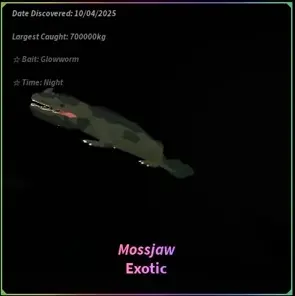 Как поймать Моссджоу (Mossjaw) в Fisch (Фиш)