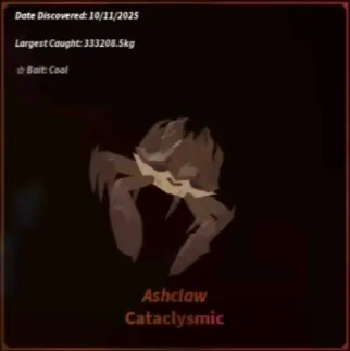Где найти и как поймать Ashclaw (Ашкло) в Fisch (Фиш)