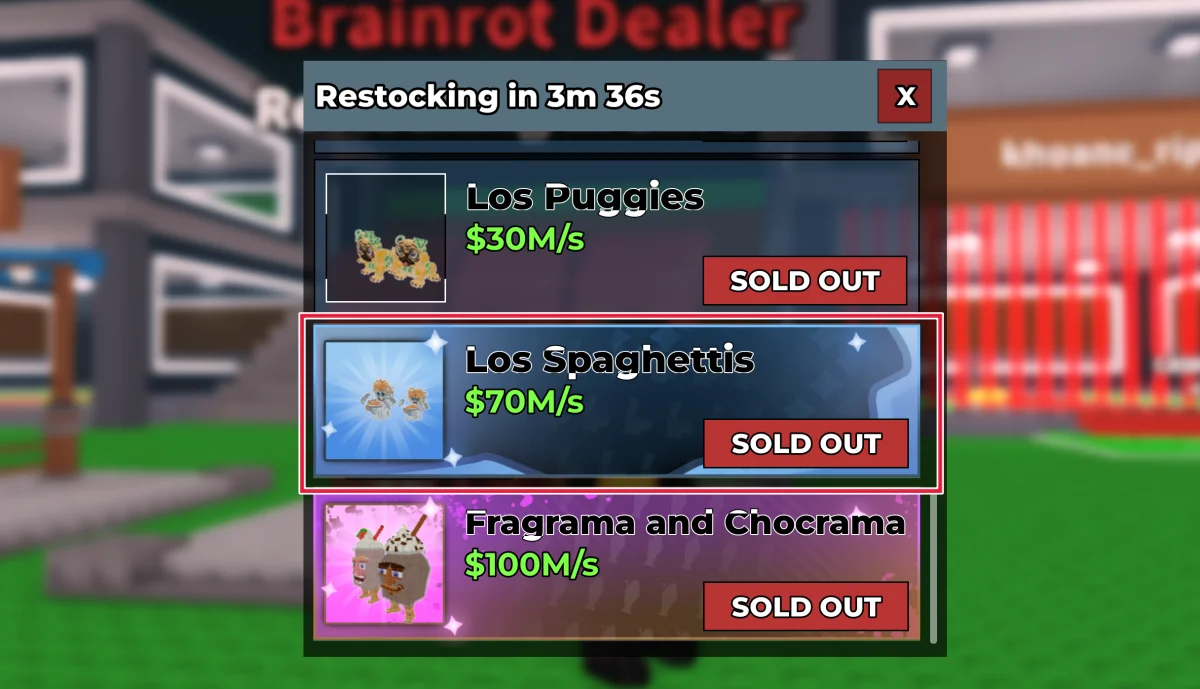 Лос Спагеттис (Los Spaghettis) в Укради бренйрот (Steal a Brainrot) как получить и характеристики