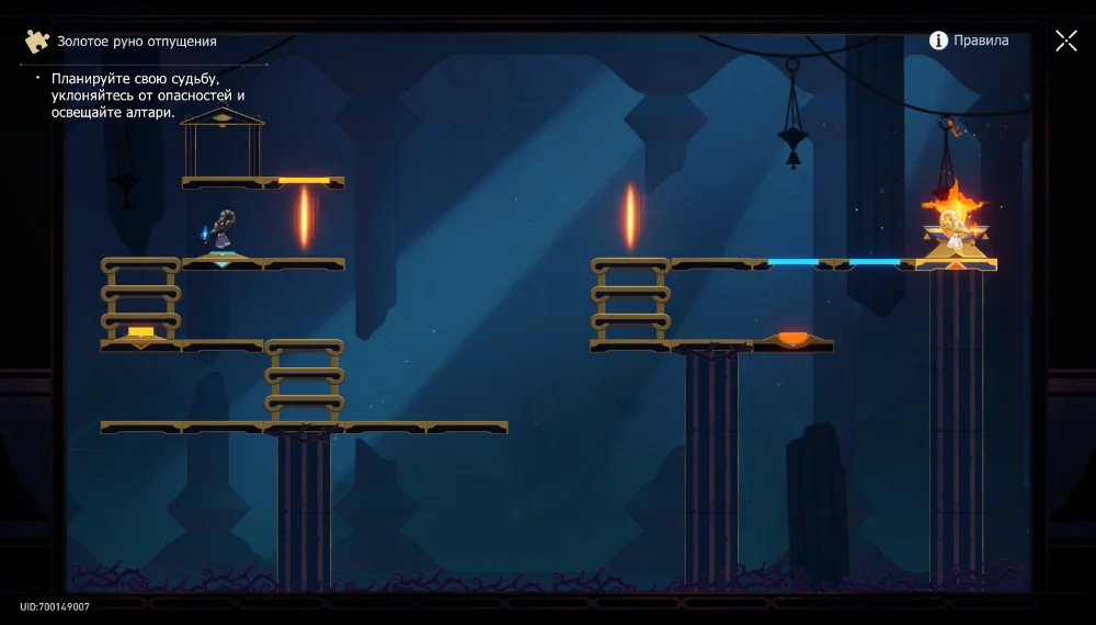 Решение головоломок в локации «Эхо кошмара Гробницы безымянного титана» Honkai Star Rail