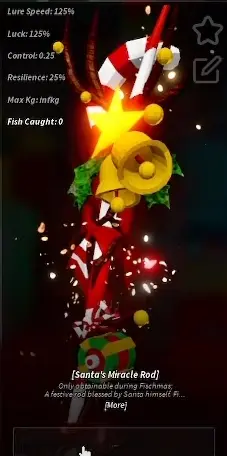 Как получить Santa’s Miracle Rod (Чудесную удочку Санты) в Fisch (Фиш)