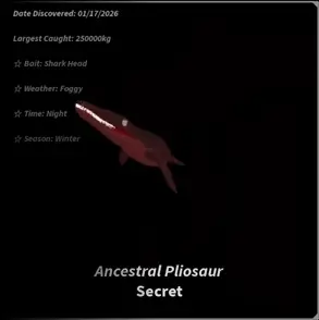 Как поймать Pliosaur в Fisch (Фиш): местоположение и условия