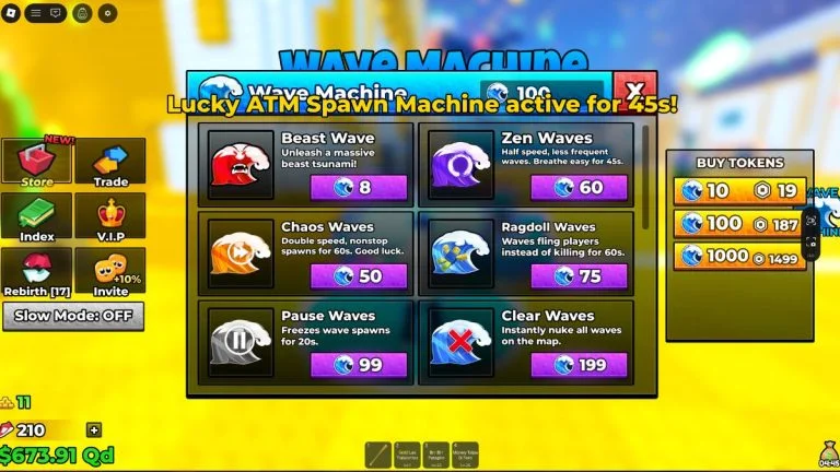 Как получить и использовать токены волн (Wave Tokens) в Escape Tsunami For Brainrots (Сбегите от цунами ради брейнрота)