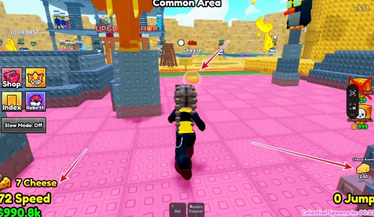 Гайд по Сырному событию (Cheese Event) в Survive Lava for Brainrots (Выживите в лаве для брейнротов)