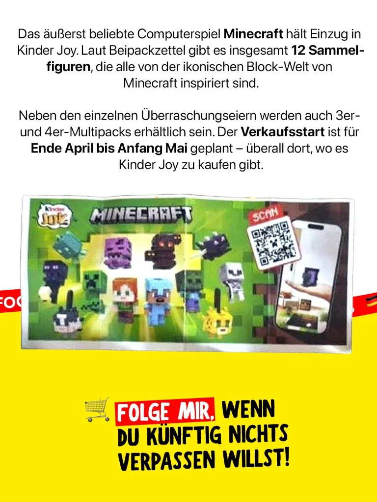 Kinder Joy x Minecraft: что известно о коллаборации