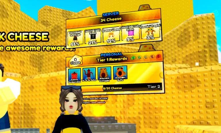 Гайд по Сырному событию (Cheese Event) в Survive Lava for Brainrots (Выживите в лаве для брейнротов)