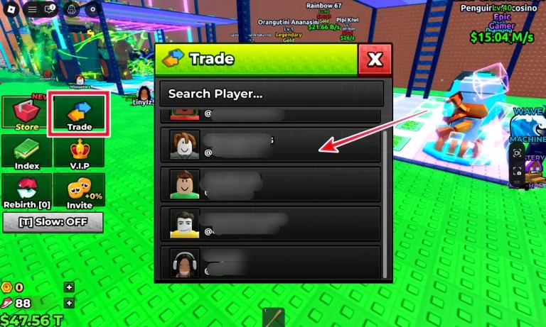 Как получить Трейд Токены (Trade Tokens) в Escape Tsunami for Brainrots (Сбегите от цунами ради брейнрота)