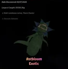 Как поймать Ротоцвет (Rotbloom) в Fisch (Фиш)