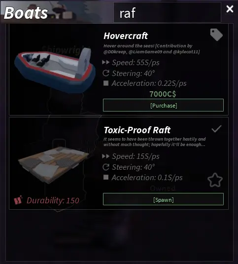 Как получить токсикоустойчивый плот и добраться до Живого сада в Fisch (Фиш)