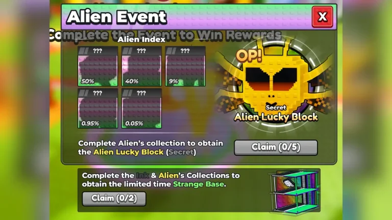 Гайд по ивенту Alien в Be a Lucky Block (Будь счастливым блоком)